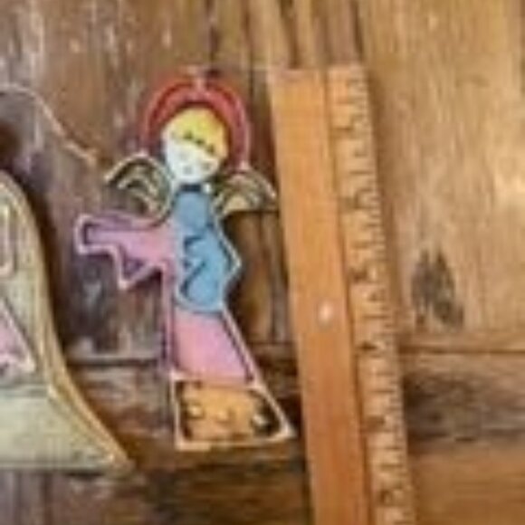 Vintage Christmas Bell & Angel Hanging Ornaments - Picture 4 of 4